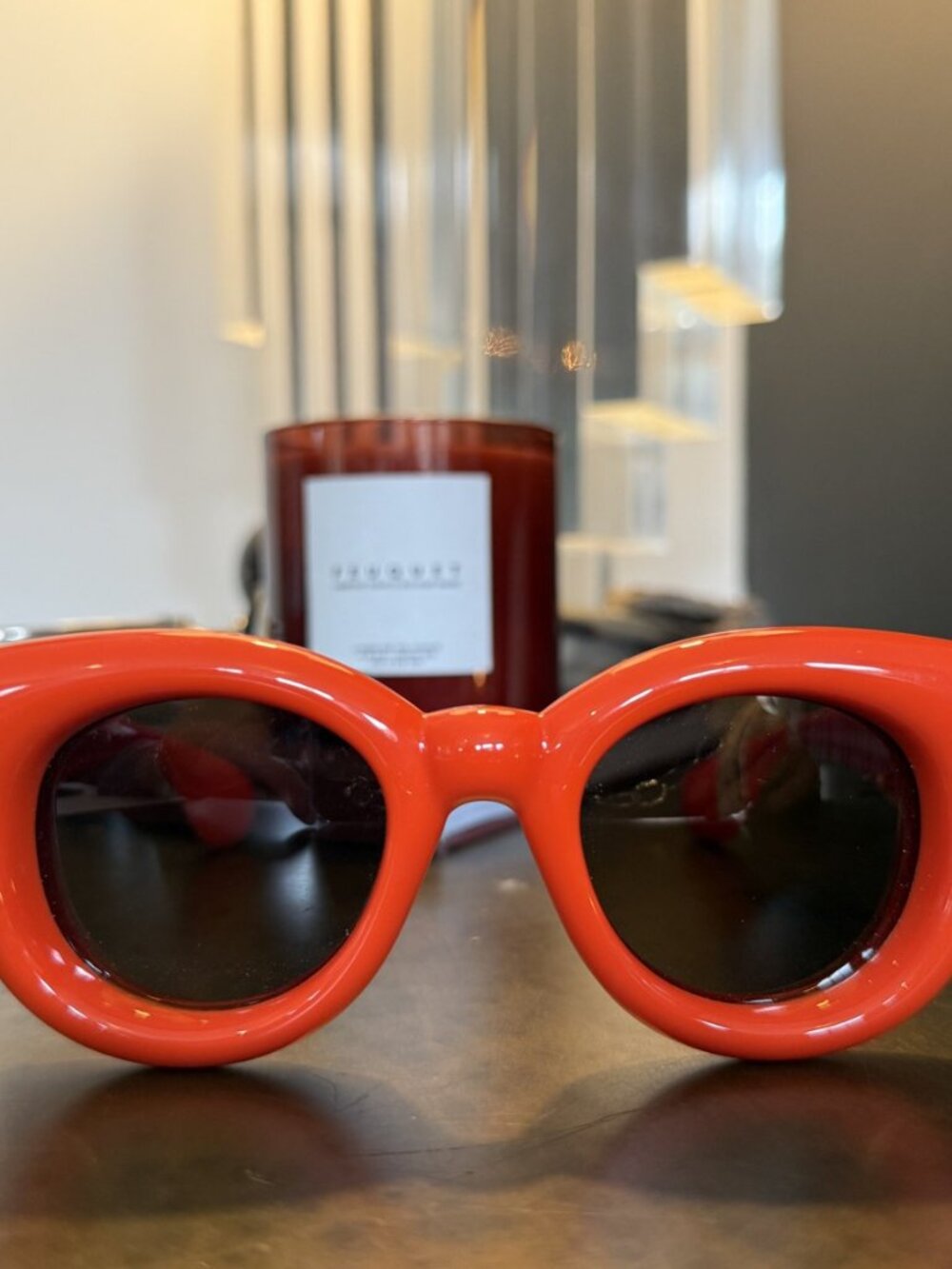 LOEWE Paula's Ibiza Inflated Red Cat-Eye Sunglasses NWT